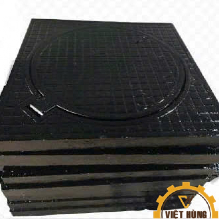 Nắp Hố Ga Bằng Gang Kt: 850x850x70mm, Nắp D700mm