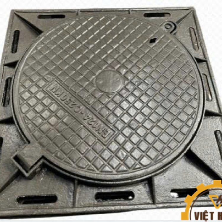 Nắp hố ga 900x900mm, nắp D750mm tải trọng 25 tấn