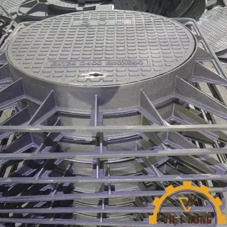 Nắp Hố Ga Bằng Gang, KT: 850x850