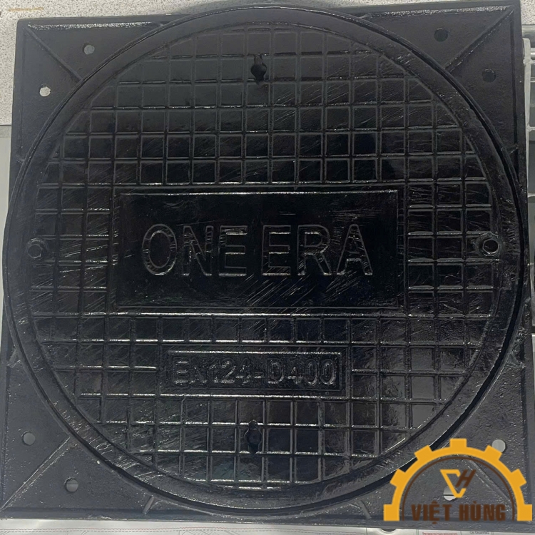 Nắp hố ga KT: 800x800x50mm, nắp D750mm, tải trọng 40 tấn